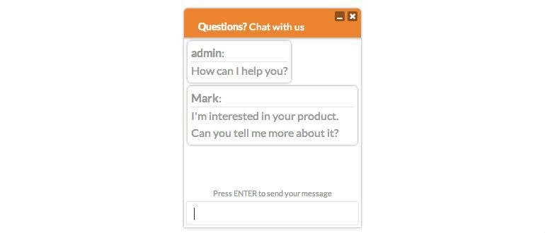 Captura de pantalla de WP Live Chat